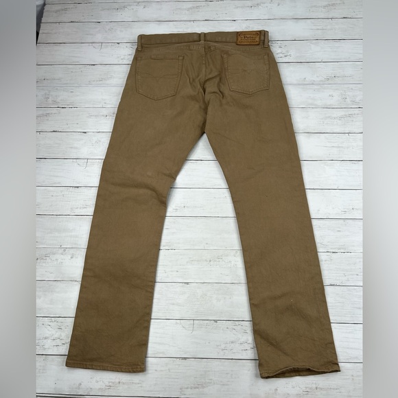 Polo Ralph Lauren Men’s Khaki Slim Straight Size 33x32 Denim Jeans - Picture 4 of 15